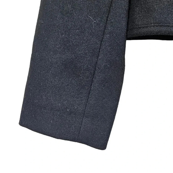 Pendleton Women's Size 10 (M) Black Virgin Wool Jacket Vintage 6 Button Cropped - Picture 7 of 8